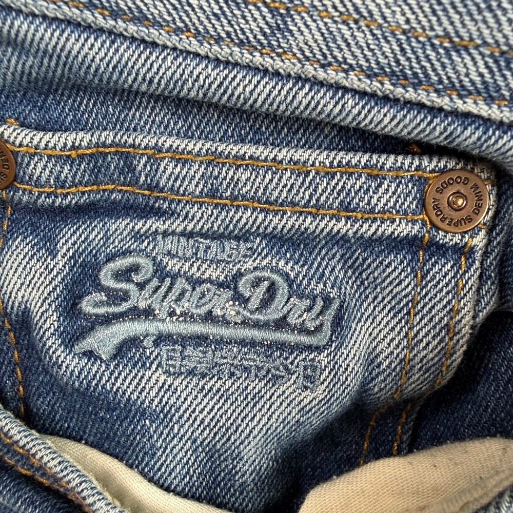 Superdry Mens Japanese Selvedge Jeans 32x32 Distressed Skinny Denim - Picture 7 of 16